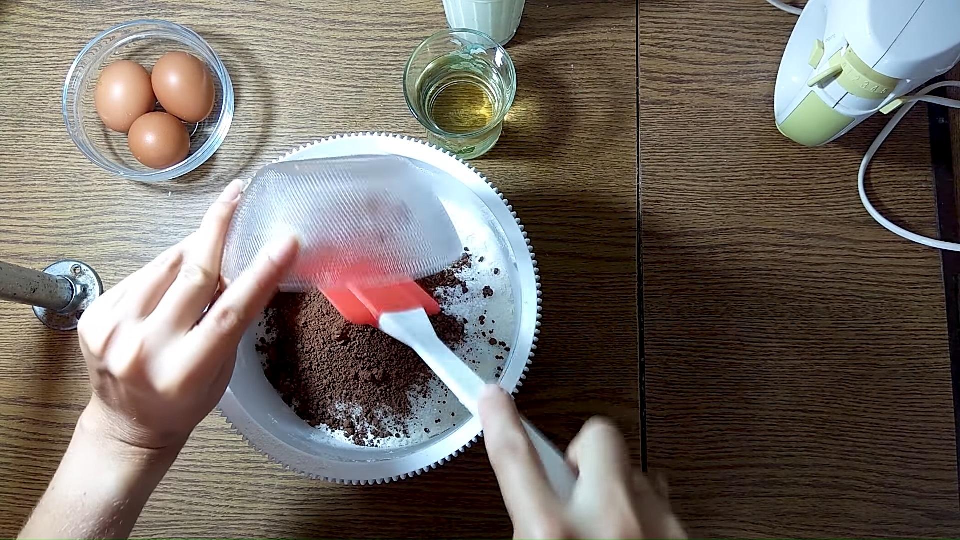 Resipi - Chocolate Kefir at Cocoa Muffins - Hakbang 1