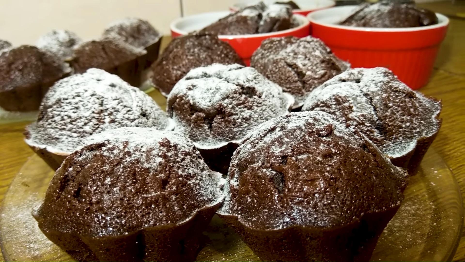 Resipi - Chocolate Kefir at Cocoa Muffins - Hakbang 8