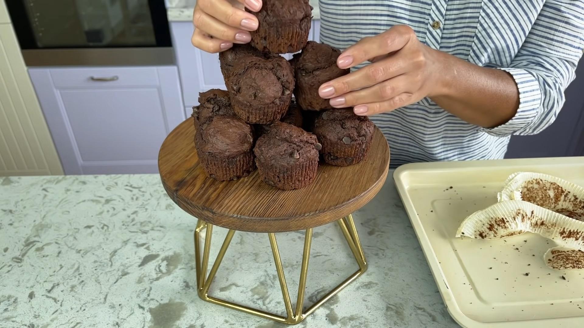 Recette - Muffins au kéfir et au chocolat dans des moules en silicone - Étape 8