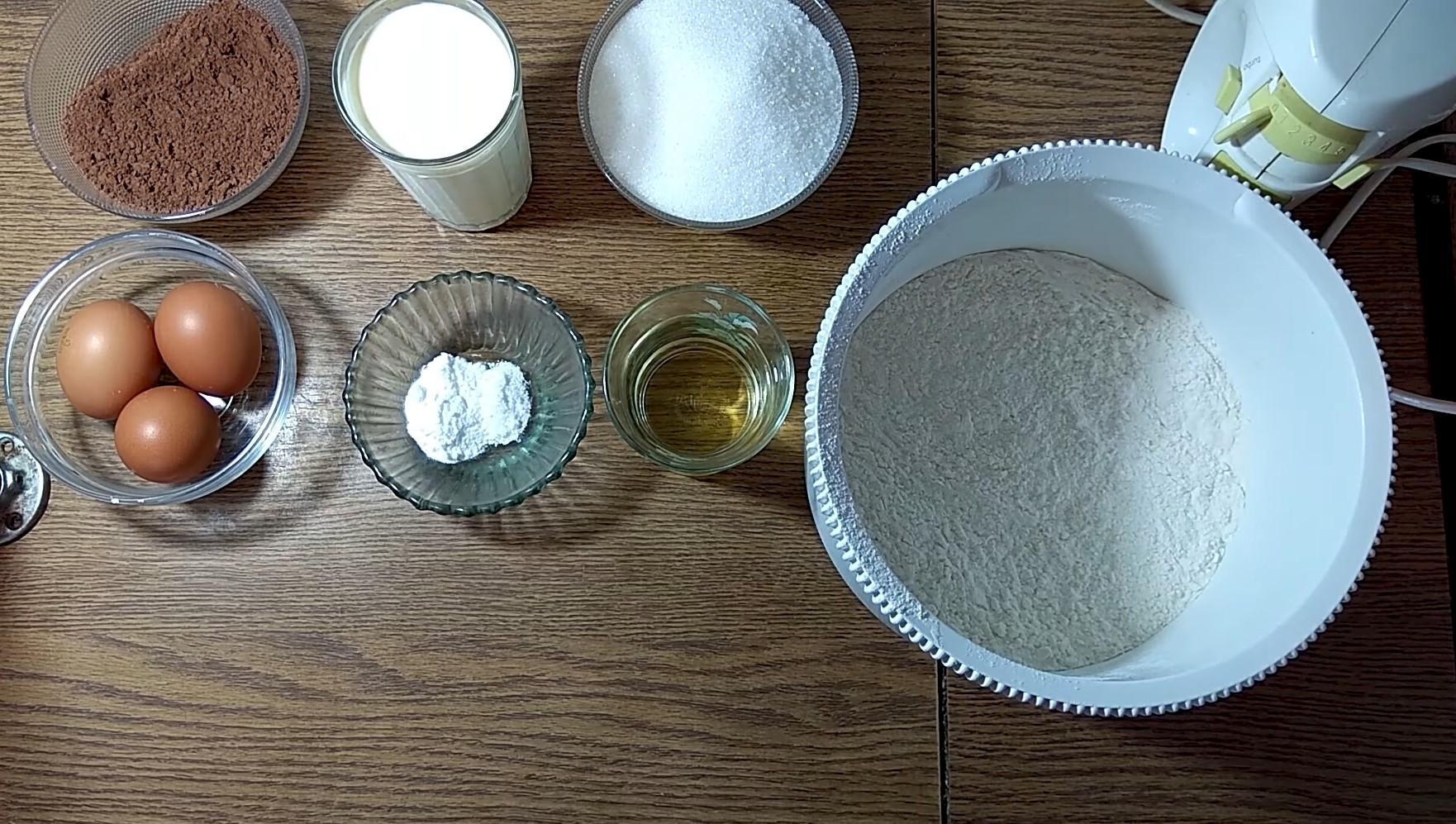 وصفة - كعكات الشوكولاتة الرطبة في قوالب سيليكون للكعك - الخطوة 1