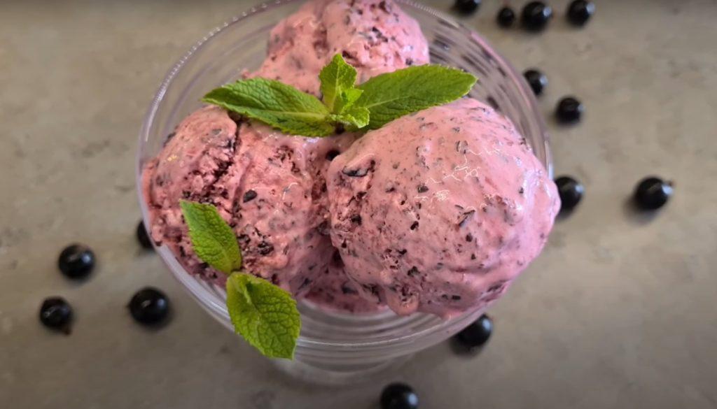 Sorbet i xerbet de grosella negra - foto