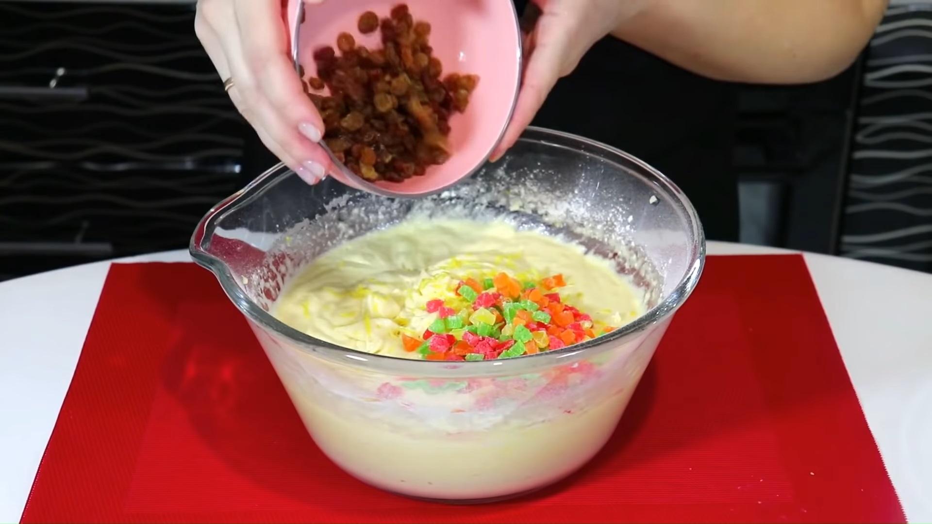 สูตร - เค้กอีสเตอร์แบบง่ายและรวดเร็ว ไม่ใช้ยีสต์ ใส่ลูกเกด - ขั้นตอนที่ 5