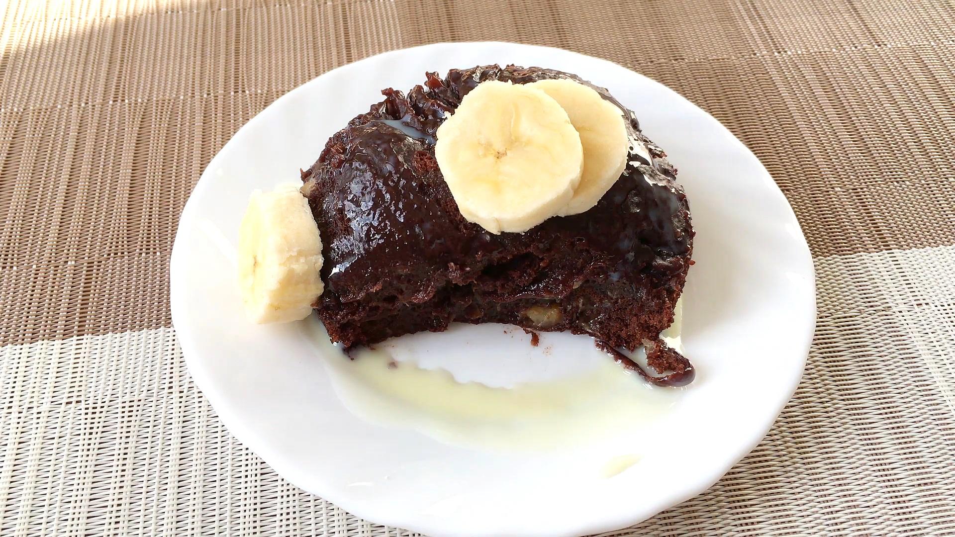 Recette - Gâteau banane-chocolat en mug au micro-ondes - Étape 4