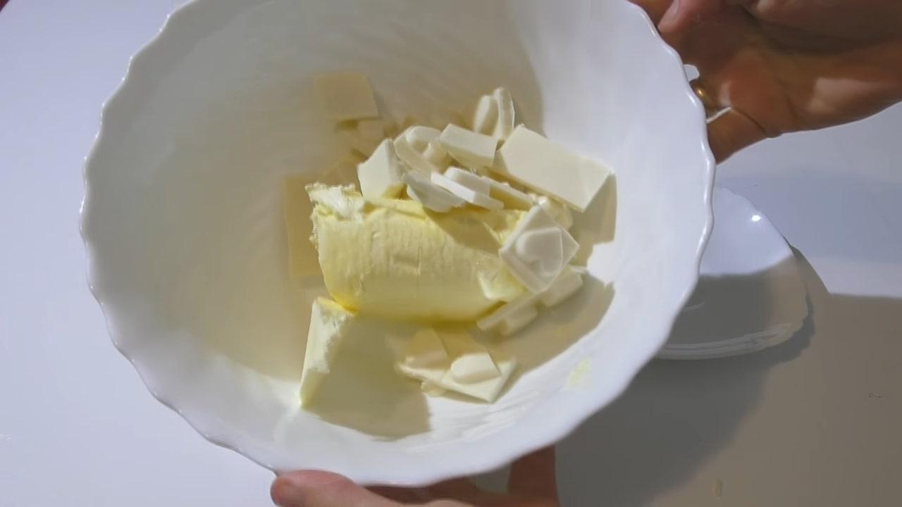 Recette - Glaçage au chocolat blanc - Étape 1