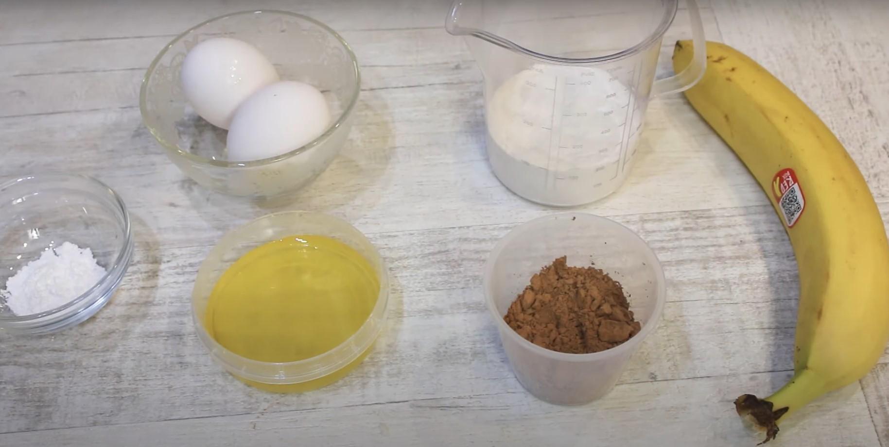 Recepta - Magdalenes saludables de plàtan i cacau - Pas 1