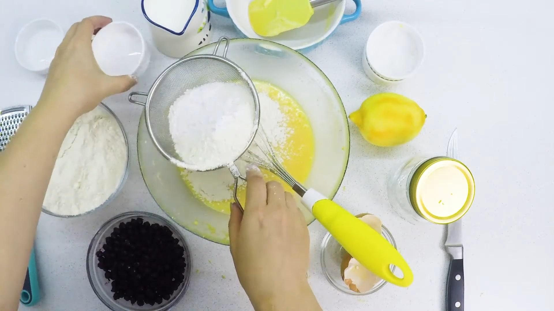 Opskrift på frosne blåbærmuffins - Trin 5