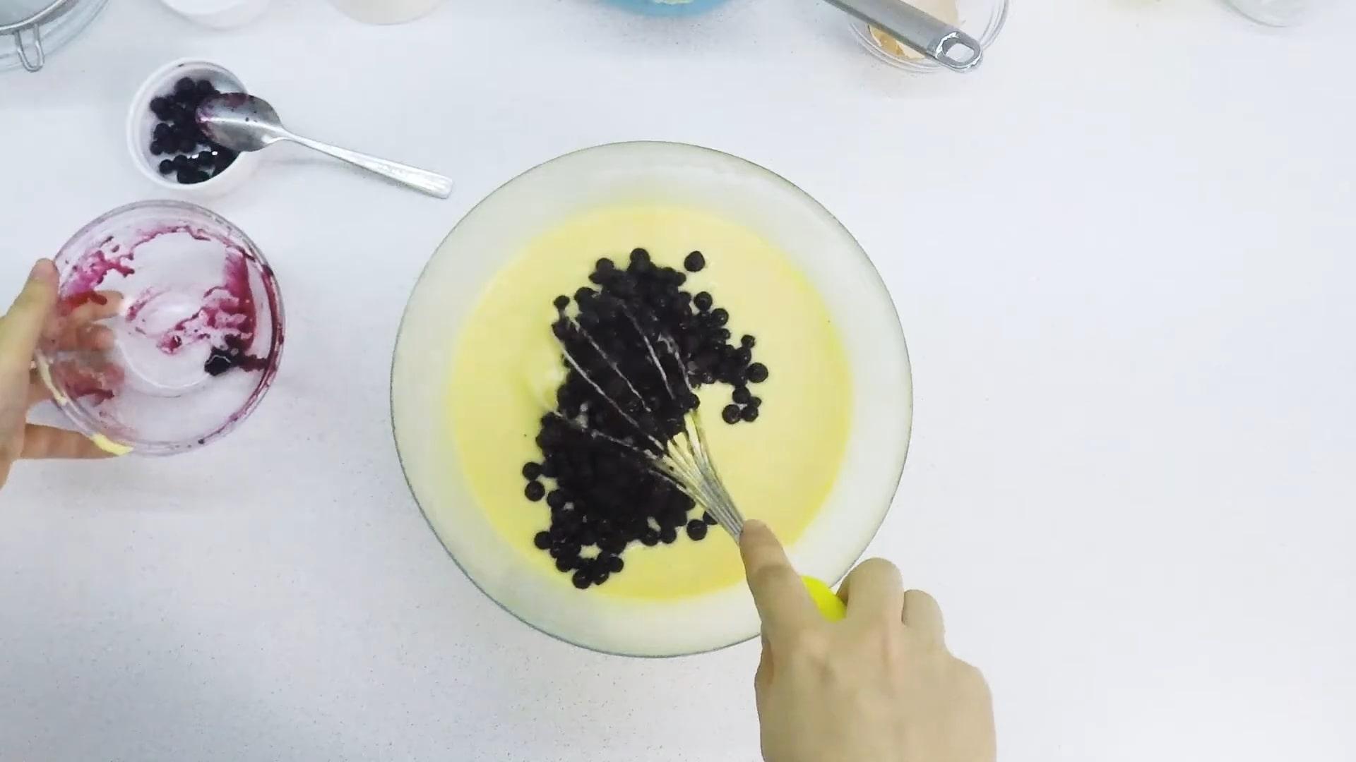 Opskrift på frosne blåbærmuffins - Trin 7