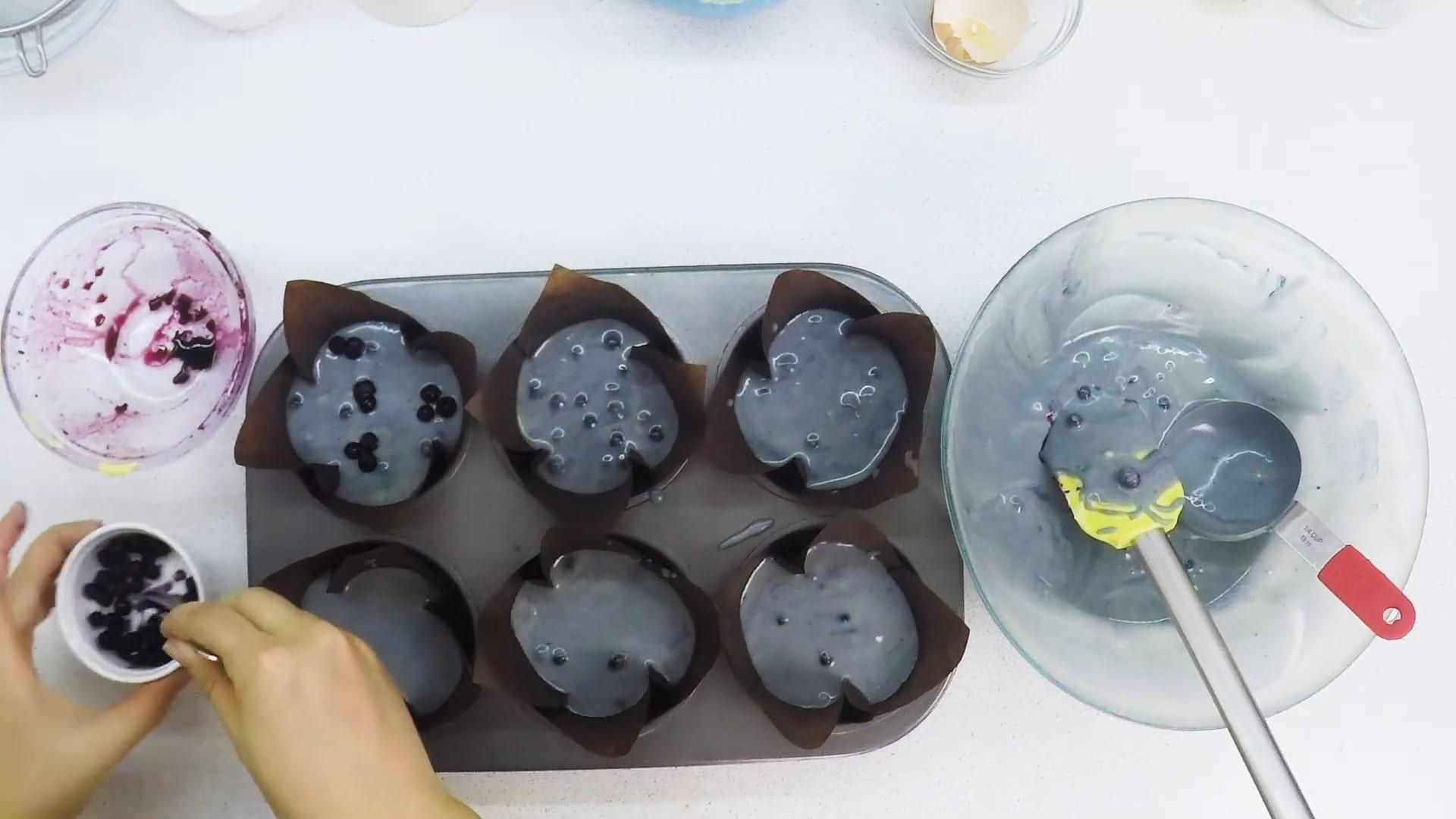 Opskrift på frosne blåbærmuffins - Trin 8