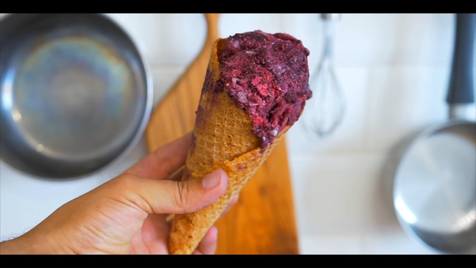 Recepta - Sorbet de fruits del bosc vegetarià casolà - Pas 6