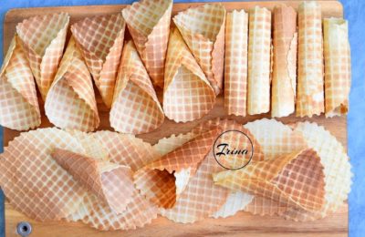 مخروط آيس كريم منزلي الصنع - صورة