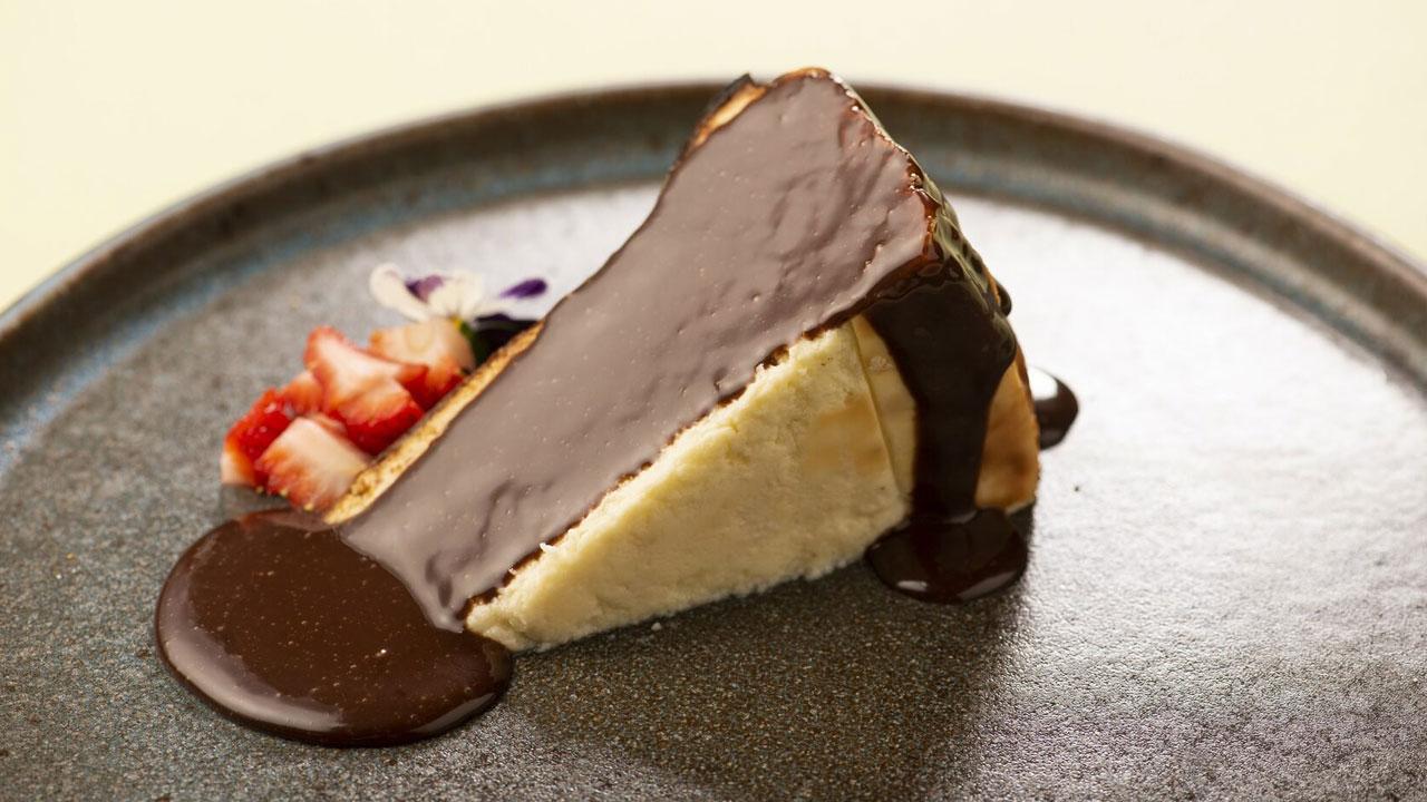 Pastís de formatge Sant Sebastià amb xocolata