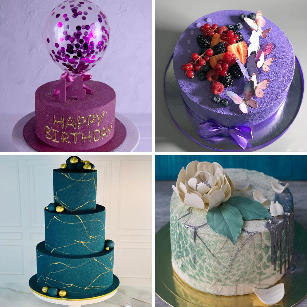 Pastís recobert de vellut: opcions de decoració