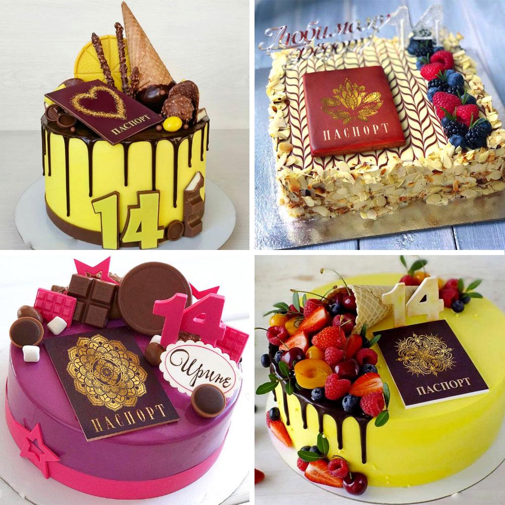 Decoració de pastissos per a una noia de 14 anys amb passaport