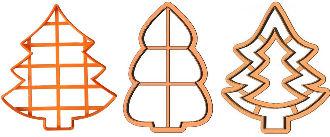 Plantilles (stencils) per al pastís d'arbre de Nadal