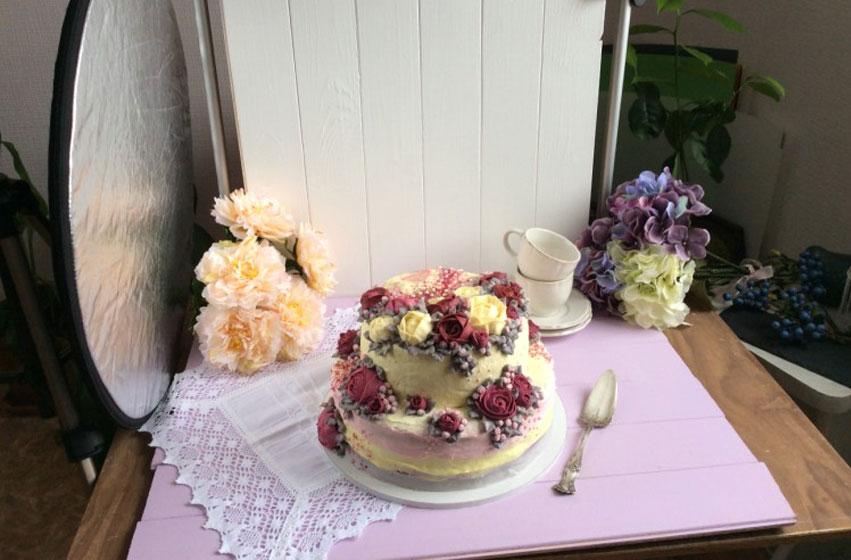 Zona de fotos per fer un pastís