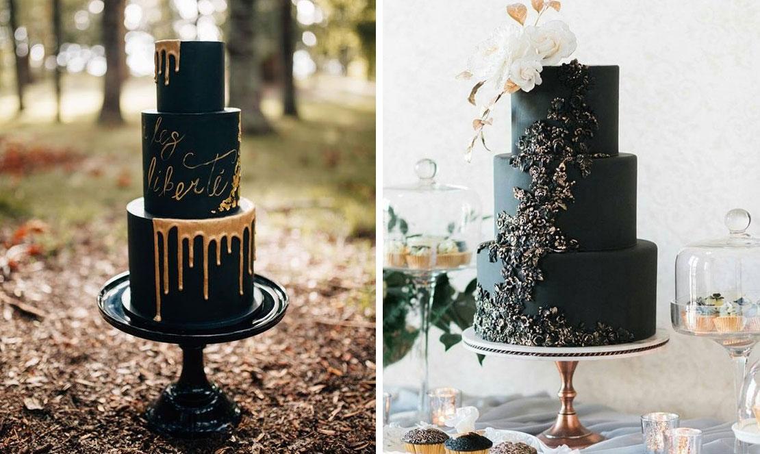 Pastissos negres de diversos pisos