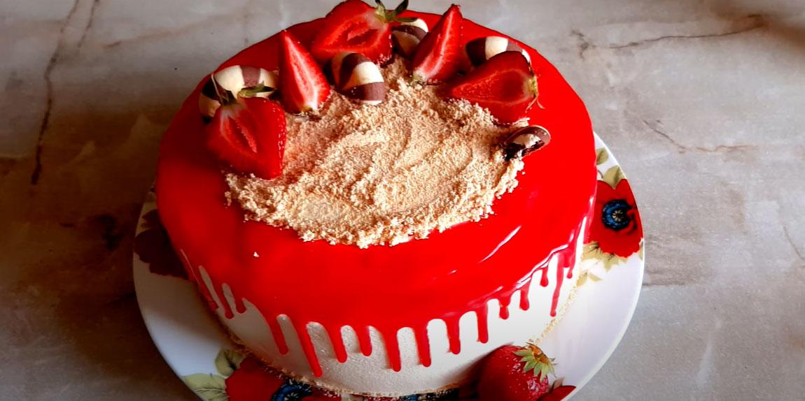 Gotes de pastís de gelatina translúcida