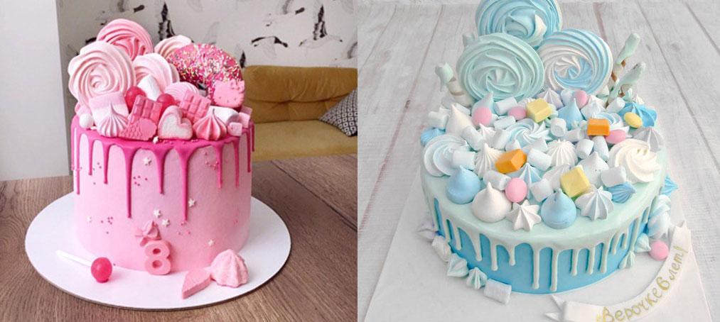 Gotes de colors en la decoració de pastissos