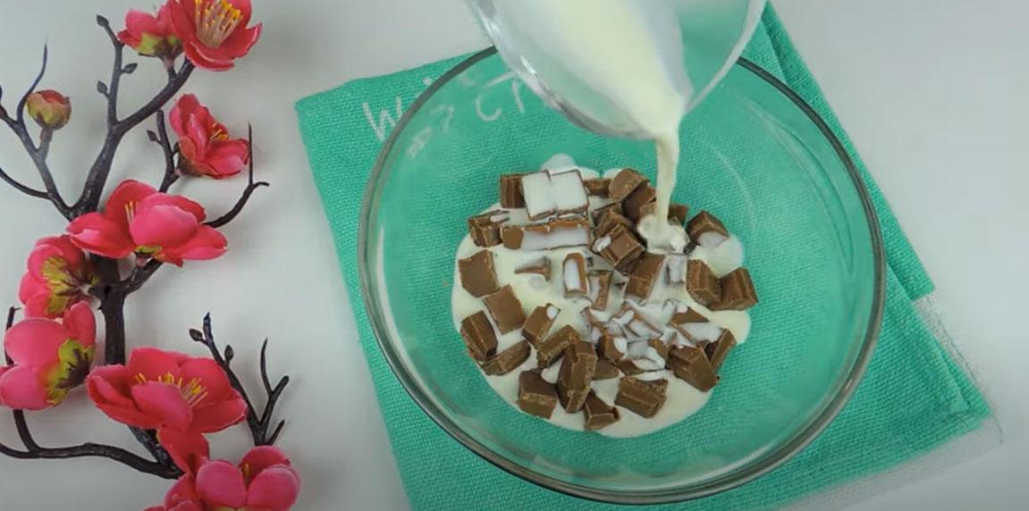 Ganache de xocolata amb nata - Pas 2