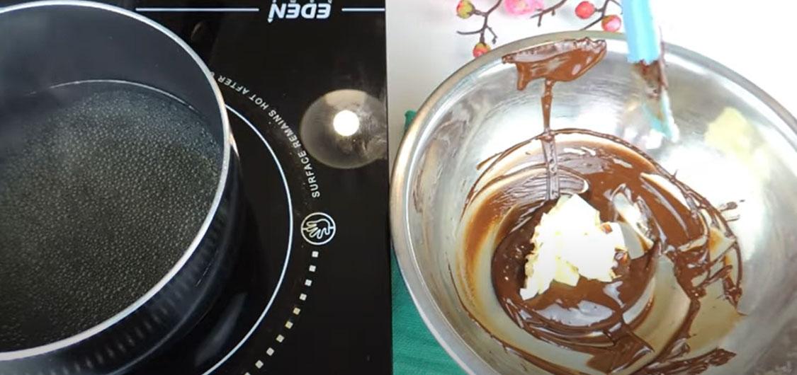 Glaça de crema de mantega de xocolata - Pas 3