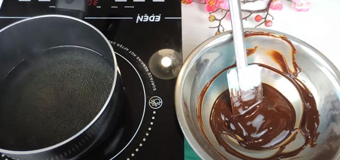 Glaça de crema de mantega de xocolata - Pas 4