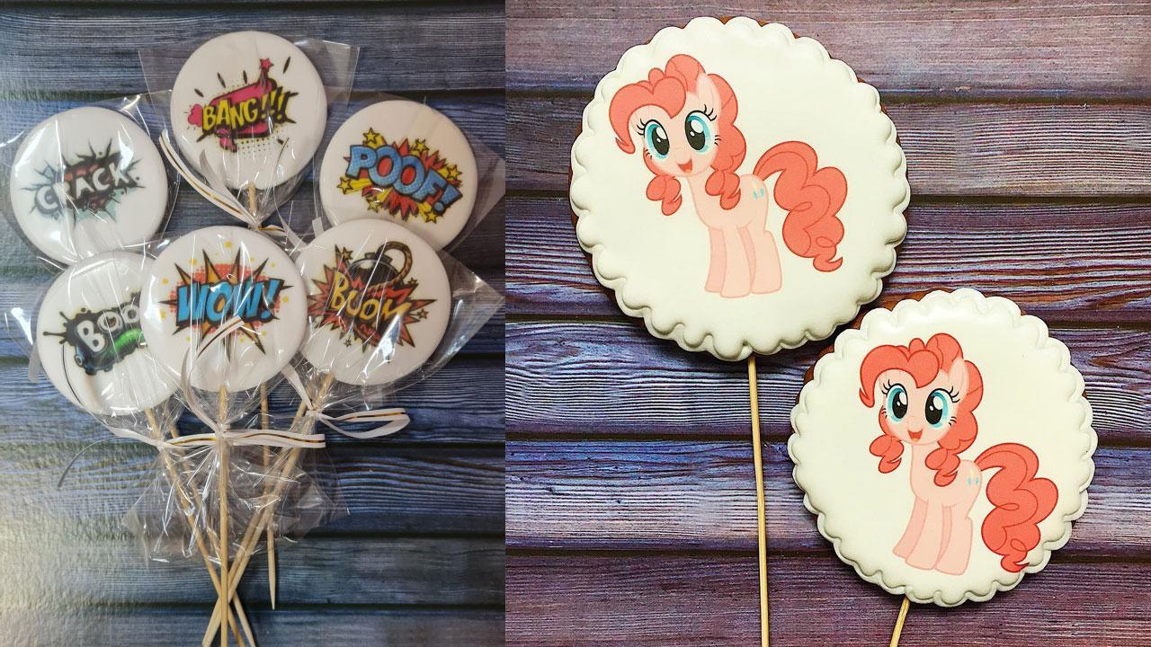 Pintura de sucre sobre els toppers