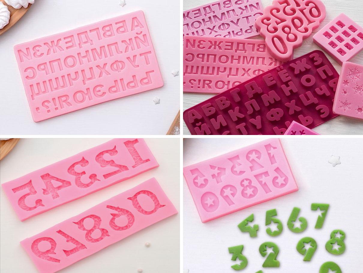 Motlles per fer lletres i números de xocolata