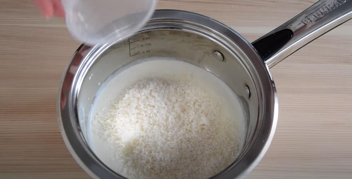 Recepta pas a pas de crema de coco amb xocolata blanca - pas 2