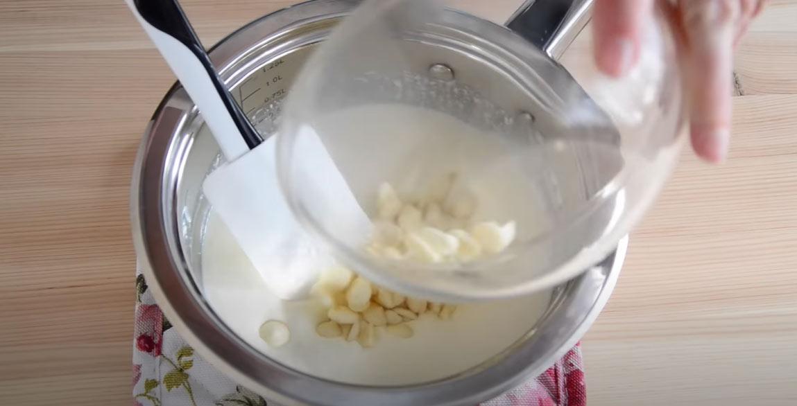 Recepta pas a pas de crema de coco amb xocolata blanca - pas 3