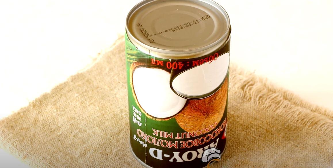 Recepta pas a pas per a crema de coco magra - pas 1