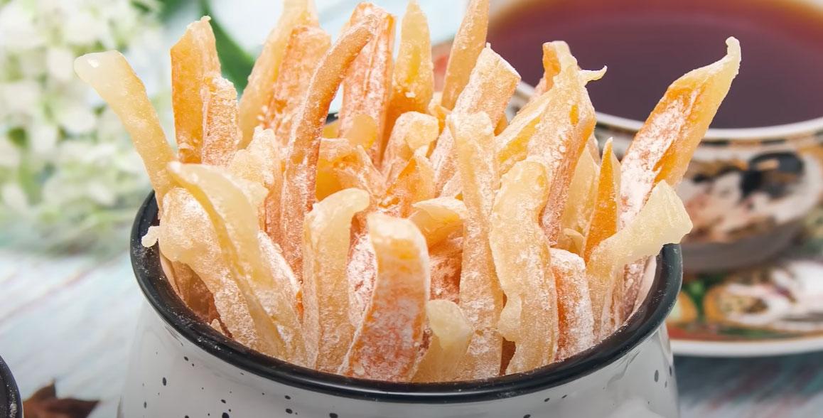 Recepta de peles de taronja confitades