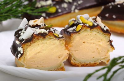 Eclairs mit Kondensmilch: ein klassisches Schritt-für-Schritt-Rezept