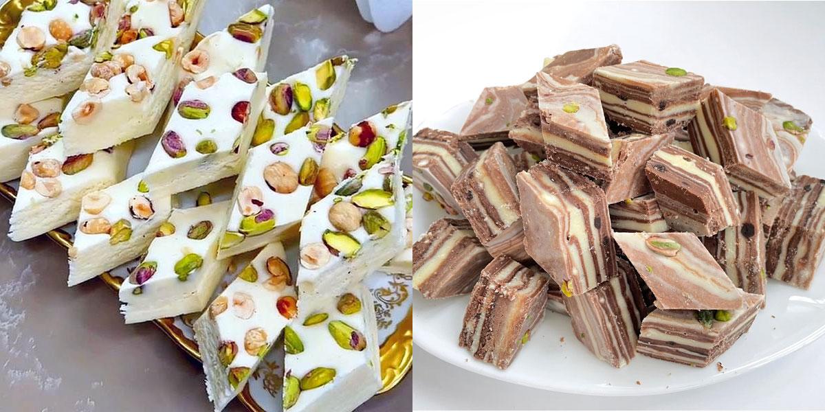 Recepta d'halva de Samarcanda (blanca i marbrejada)
