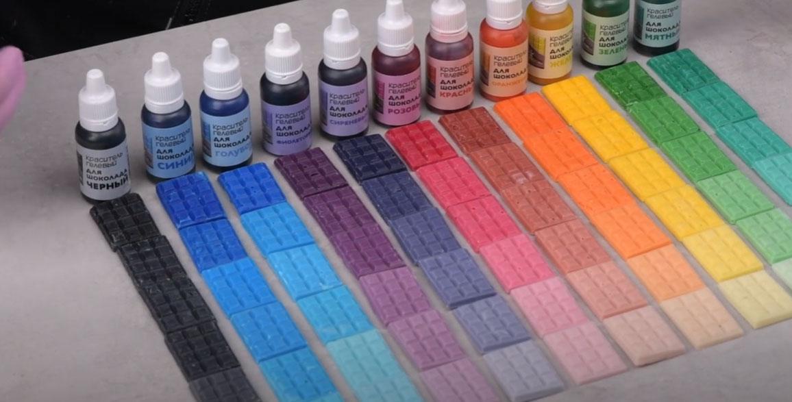 كيفية تلوين الشوكولاتة للحلوى باستخدام ألوان الطعام الجل