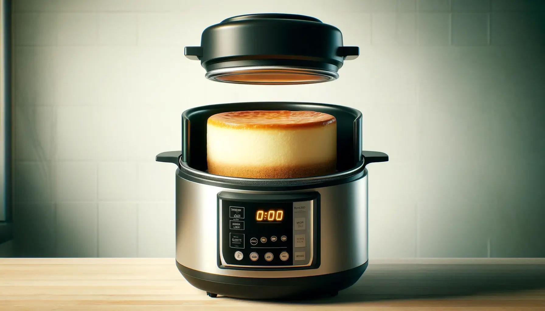 Pastís de formatge en una olla de cocció lenta