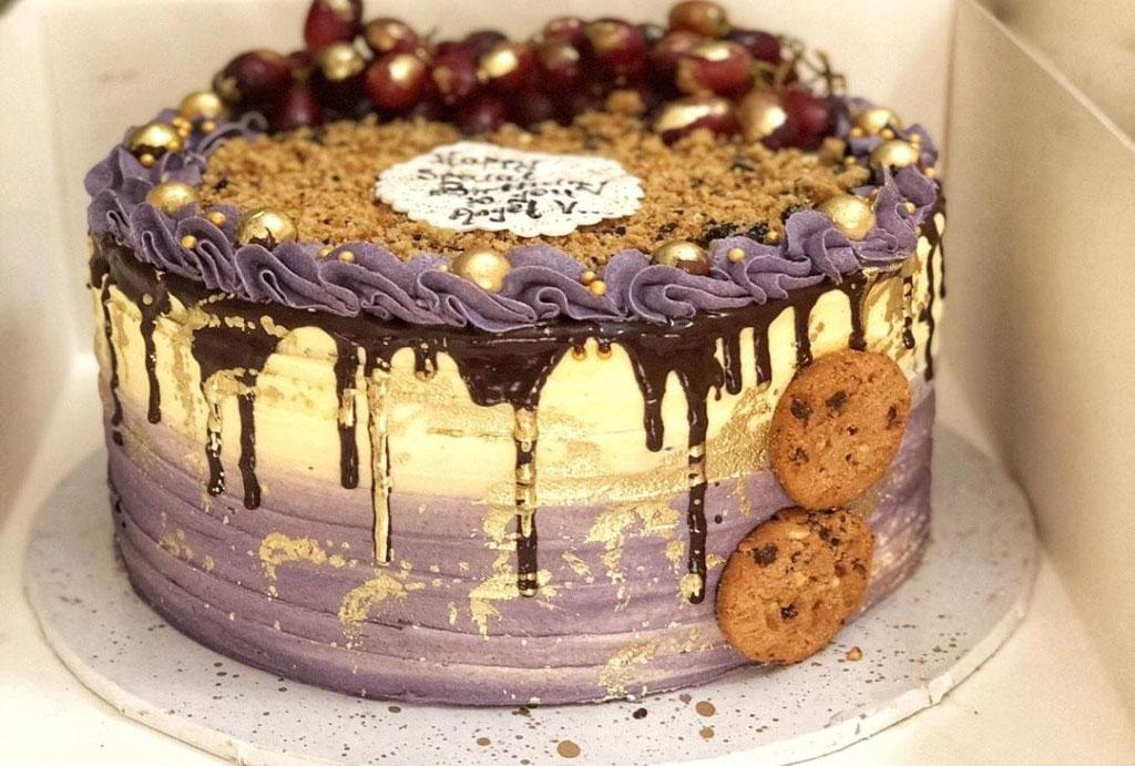 Pastís amb gotes i taques