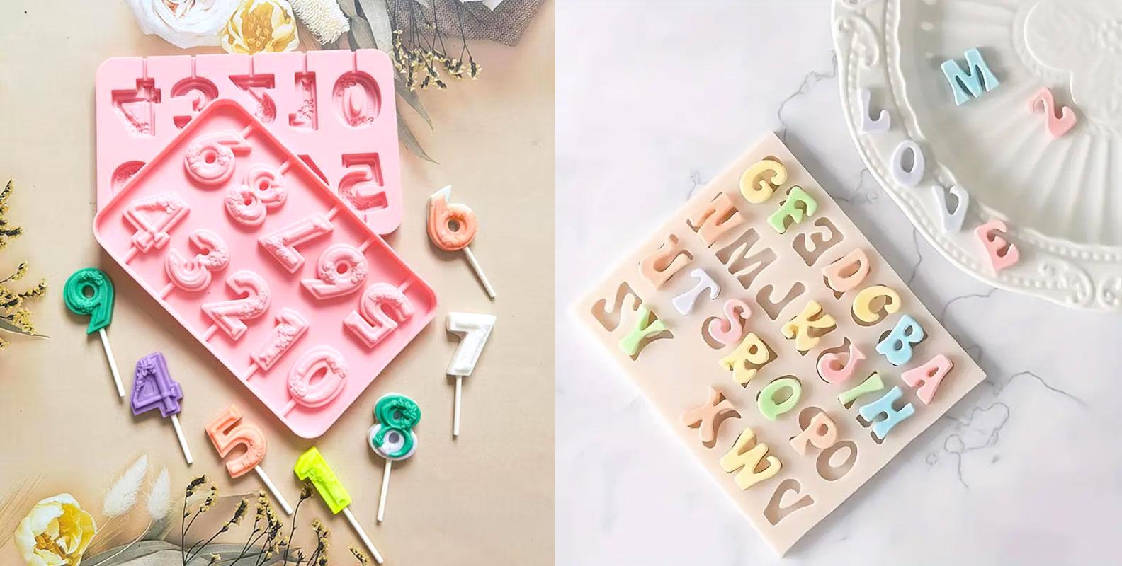 Motlles de silicona per a números de xocolata