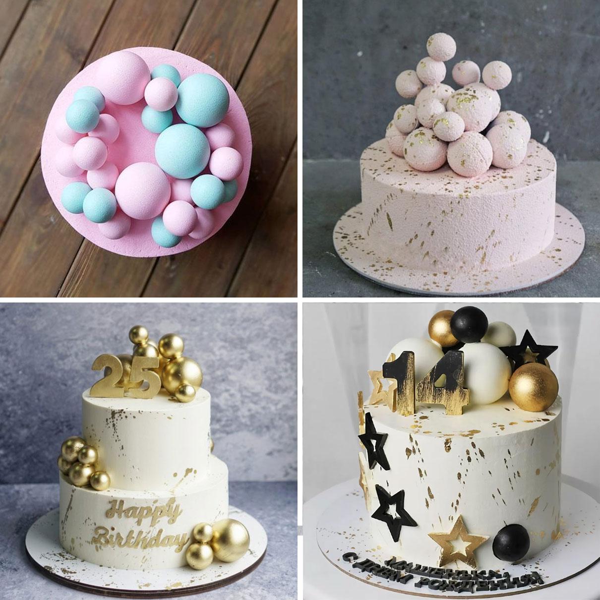 Idees de disseny de pastissos d'aniversari amb globus de xocolata