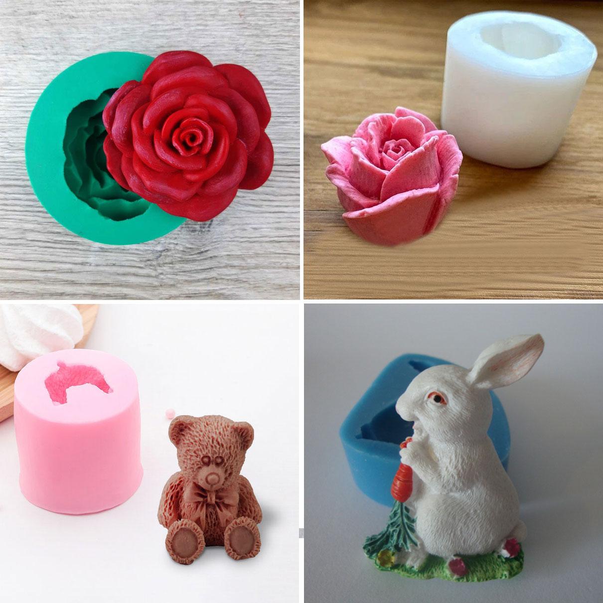 Motlles de silicona per fer figures tridimensionals de xocolata