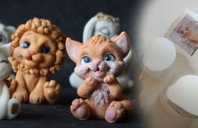 كيفية صب الشوكولاتة في قالب سيليكون وصنع مجسم صغير