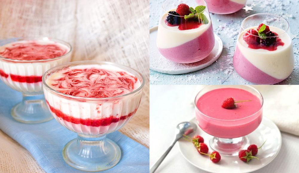 Gelatina de crema agra amb baies