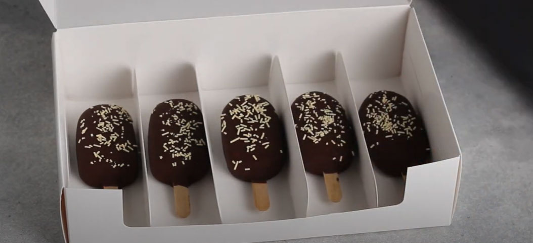 Pastís de mousse esquimal en un pal