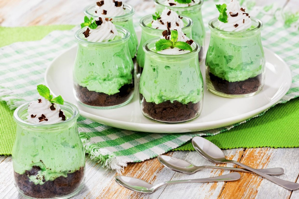 Mousse de menta amb xocolata blanca